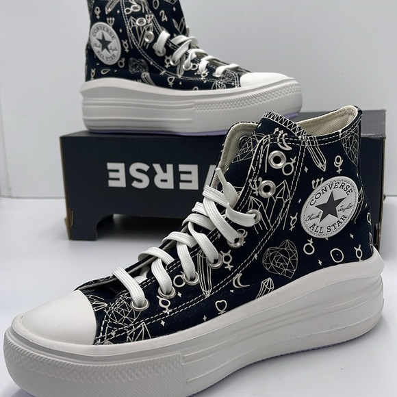 Converse WMNS CTAS MOVE HI
BLACK/NATURAL IVORY A03725C Platforms Sneakers - Picture 15 of 16